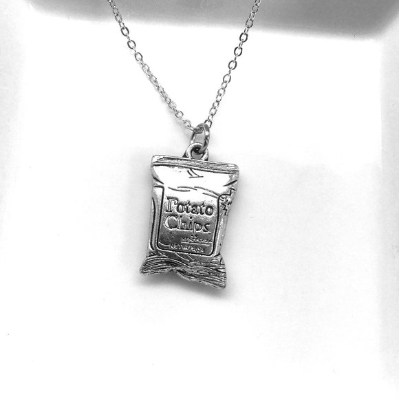 Potato Chips Charm Necklace - Picture 2 of 2